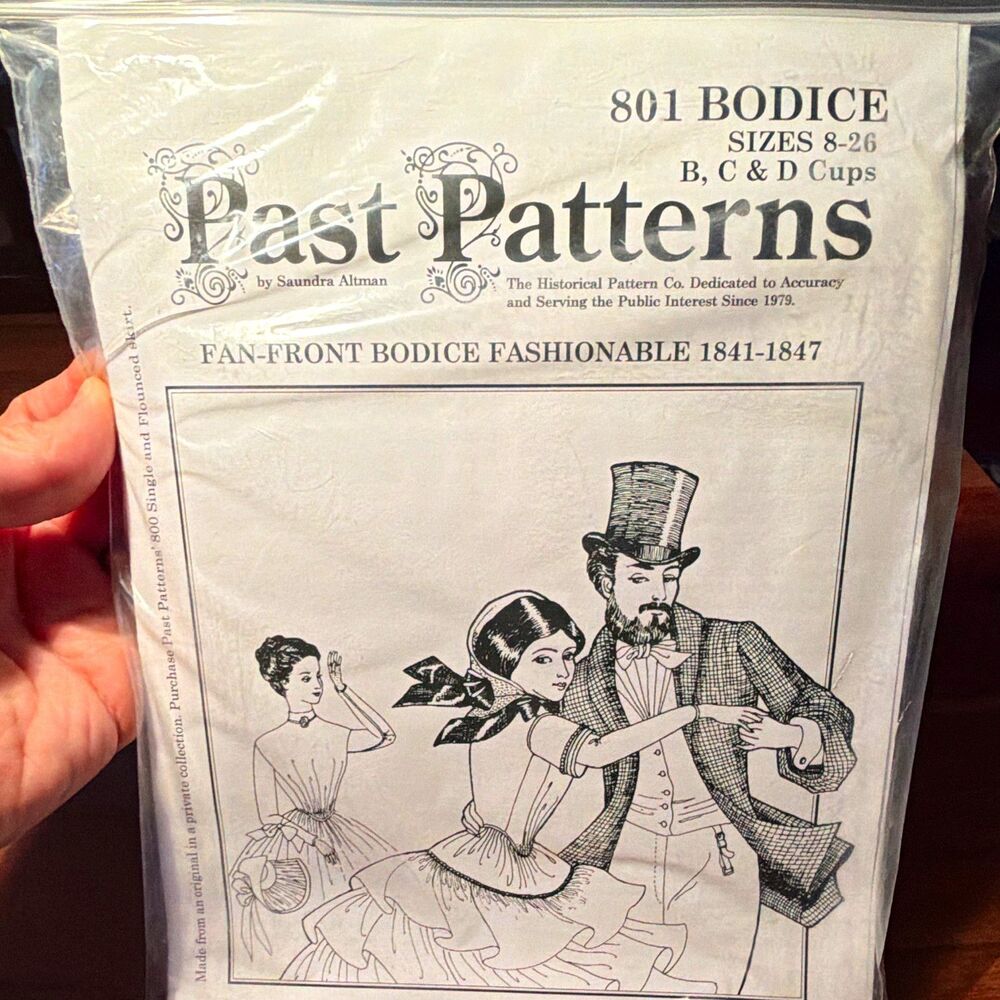 Past Patterns 801 Women’s Fan-Front Bodice Sewing Pattern Sizes 8-26 BCD